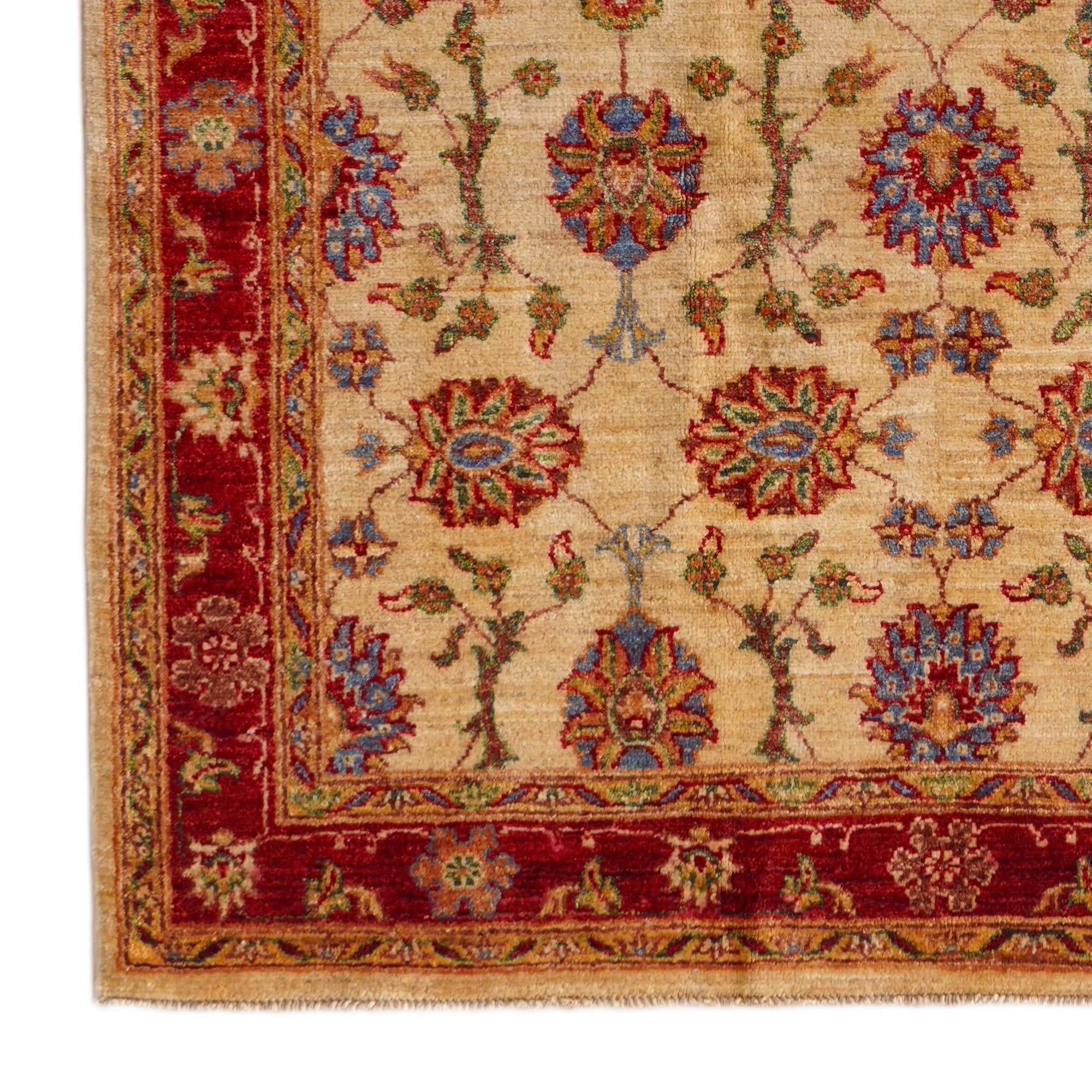 4' x 6' 2 Hand Knotted Peshawar Ziegler Rug
