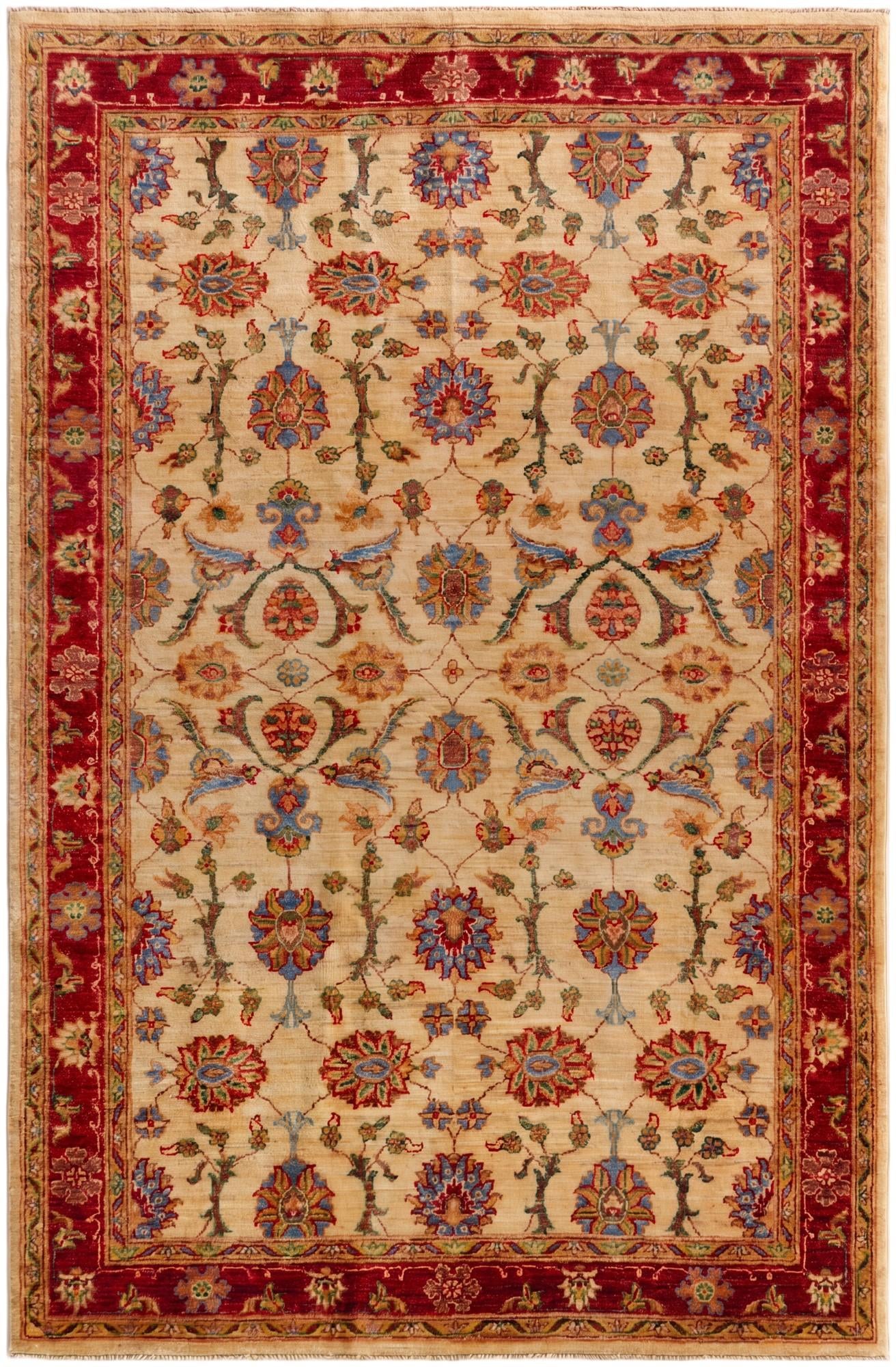 4' x 6' 2 Hand Knotted Peshawar Ziegler Rug