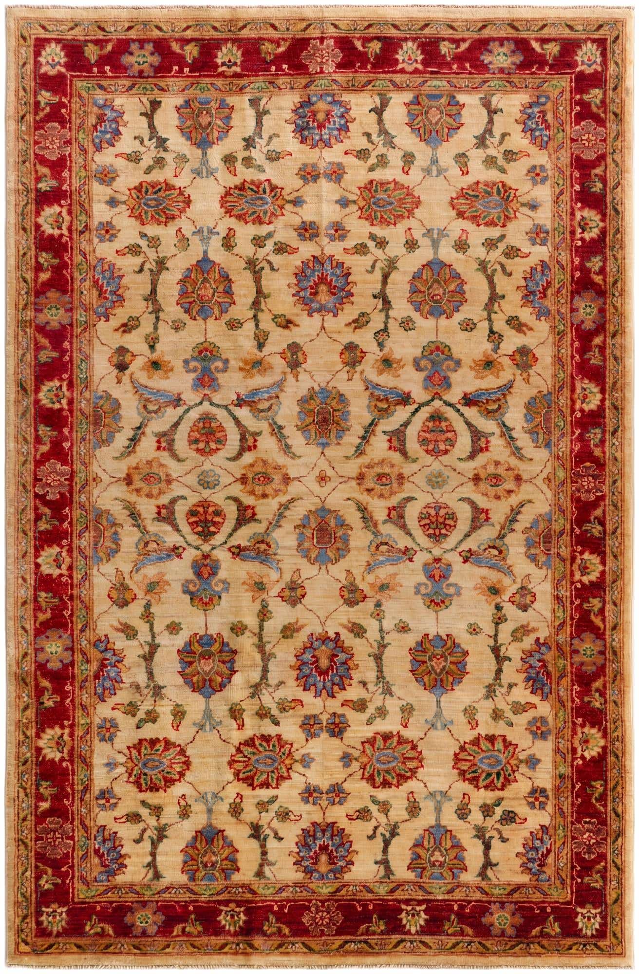 4' x 6' 2 Hand Knotted Peshawar Ziegler Rug