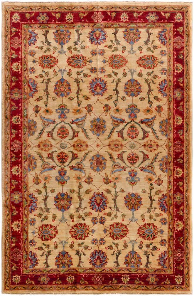 4' x 6' 2 Hand Knotted Peshawar Ziegler Rug