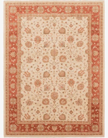 10' x 13' 9 Hand Knotted Peshawar Ziegler Rug
