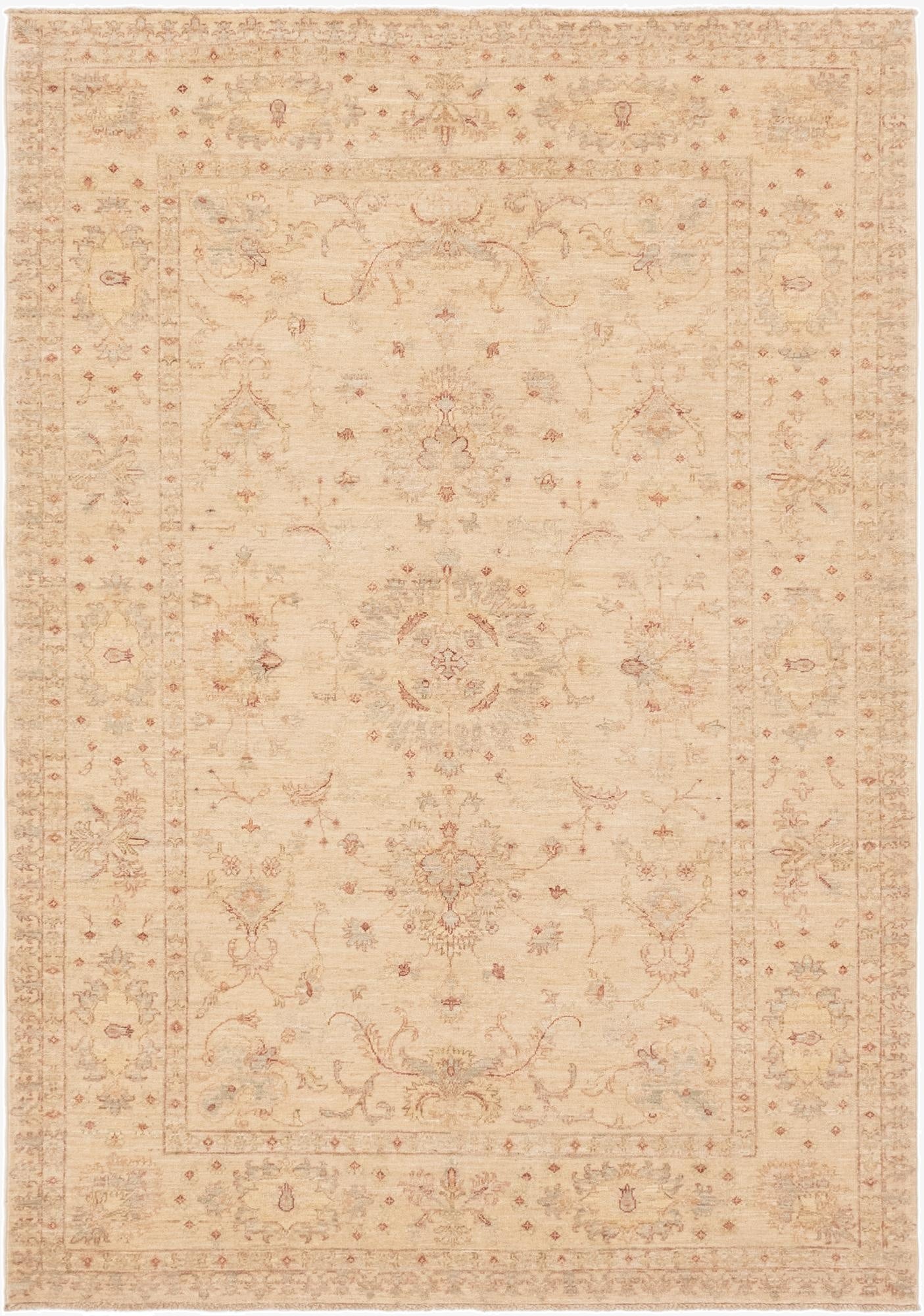 5' 8 x 8' 4  Hand Knotted Peshawar Ziegler Rug