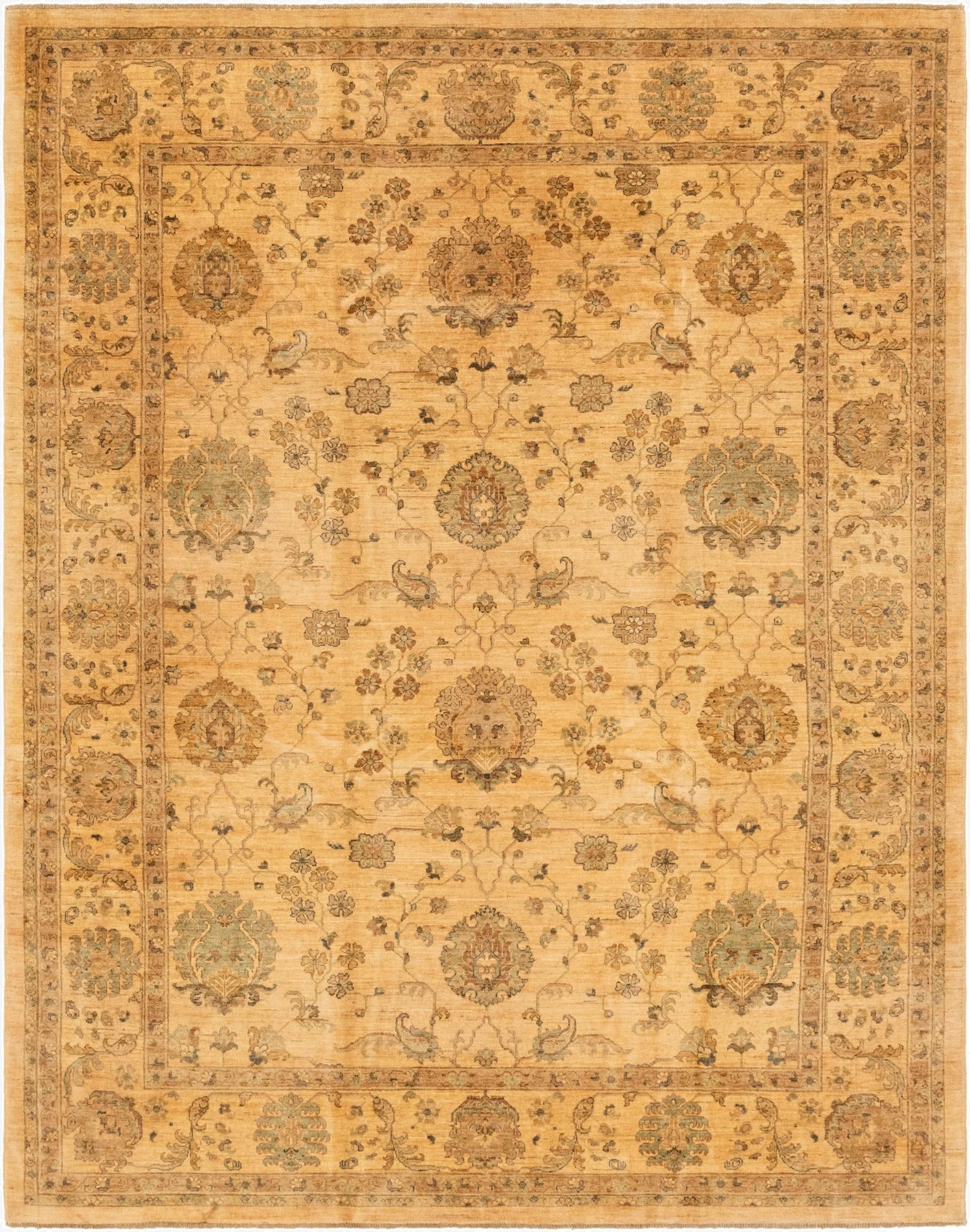7' 11 x 10' 1  Hand Knotted Peshawar Ziegler Rug