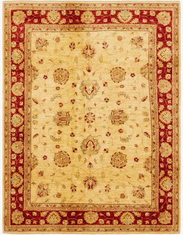 6' 6 x 8' 9 Hand Knotted Peshawar Ziegler Rug