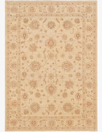 5' 10 x 8' Hand Knotted Peshawar Ziegler Rug