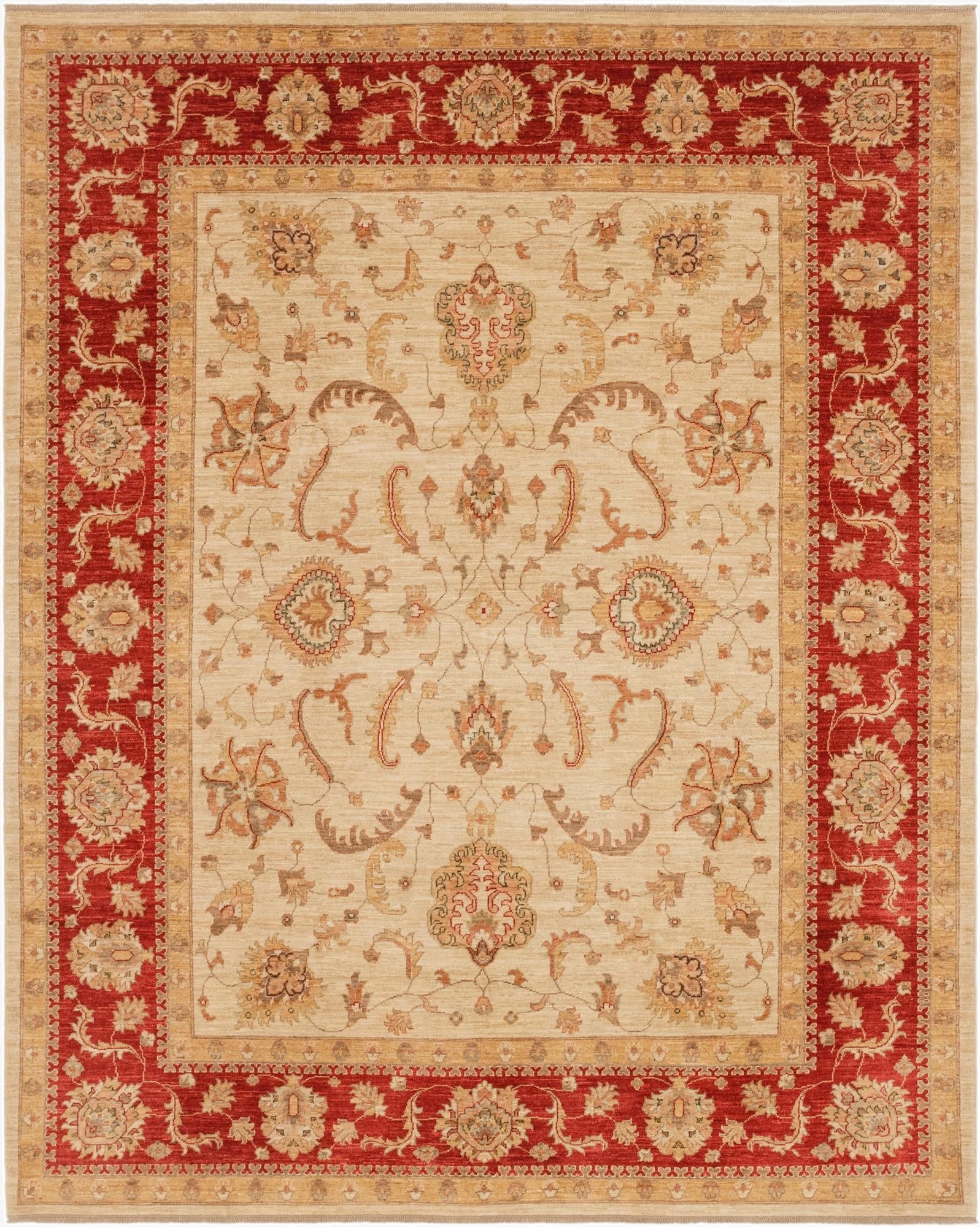 8' x 9' 10  Hand Knotted Peshawar Ziegler Rug