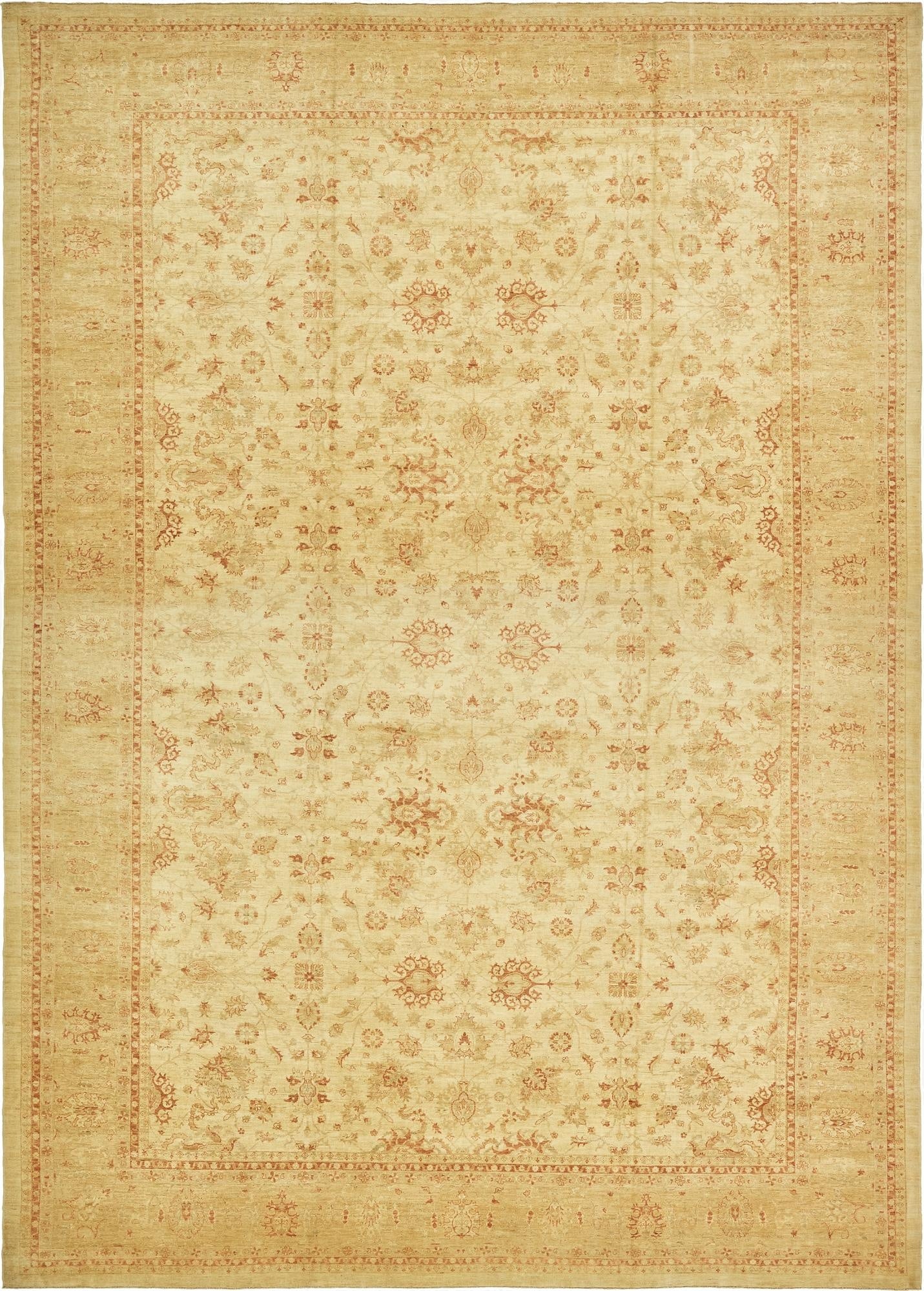 16' 3 x 22' 11  Hand Knotted Peshawar Ziegler Oriental Rug