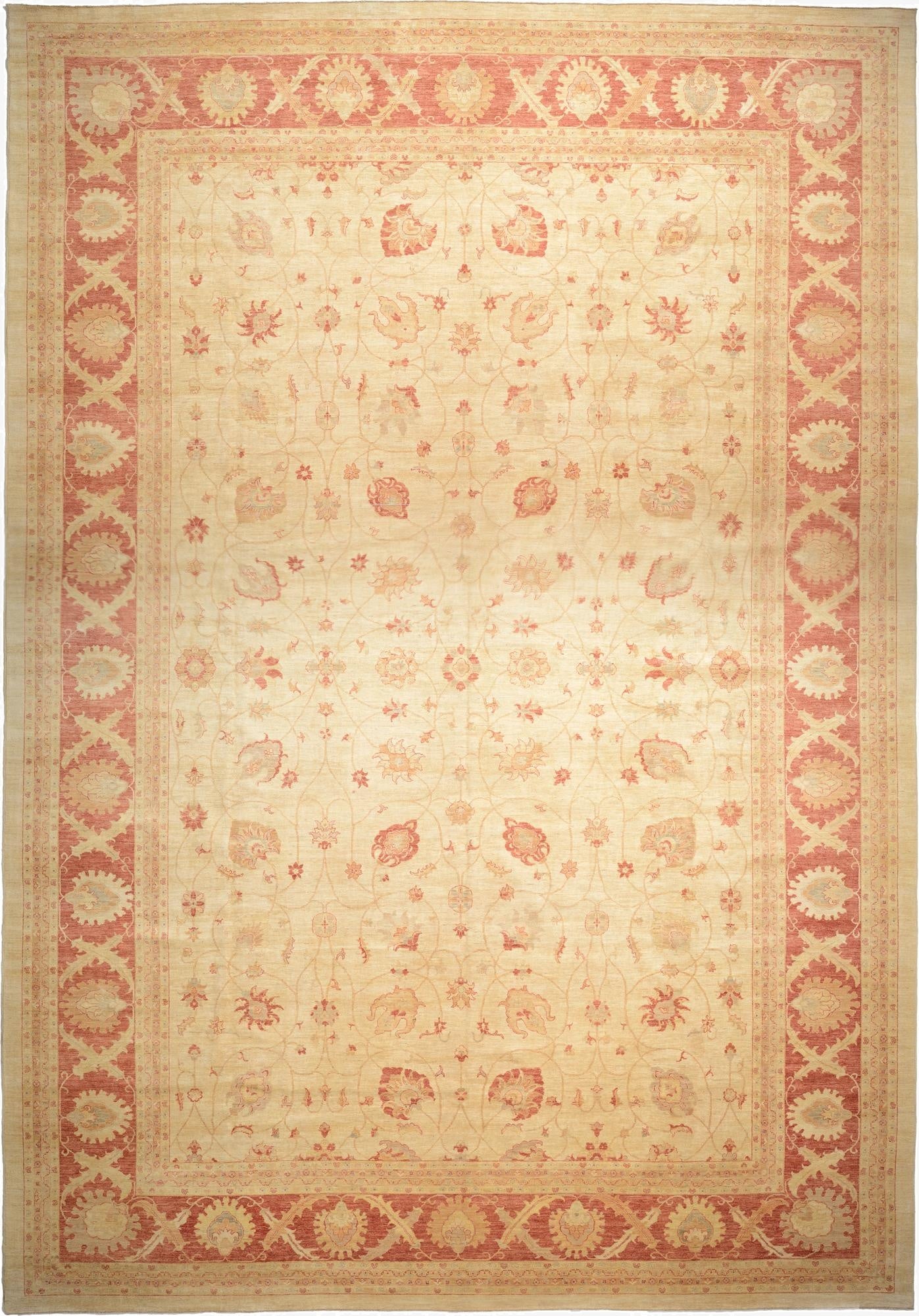 16' 4 x 23' 5  Hand Knotted Peshawar Ziegler Oriental Rug