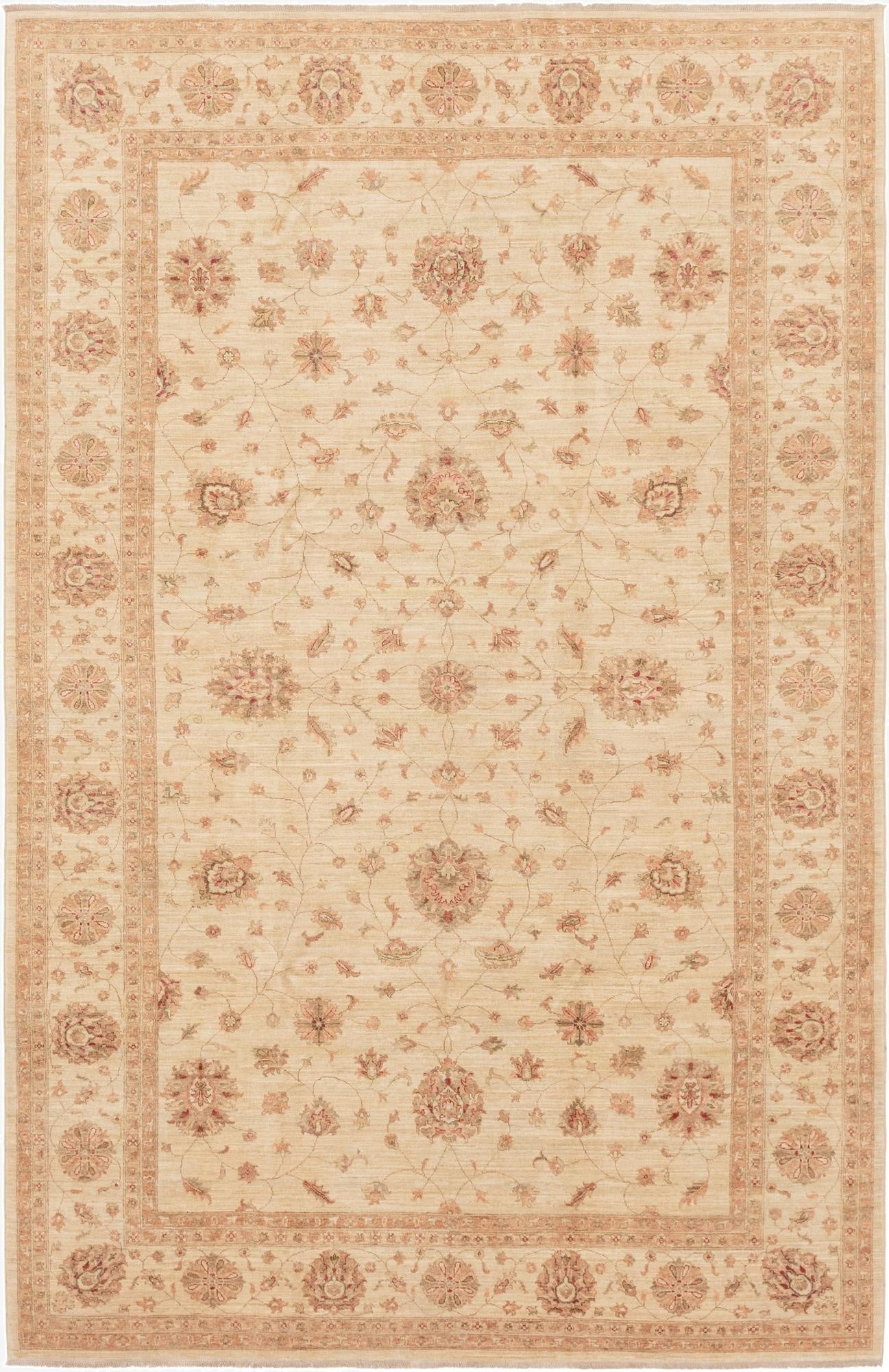 8' 3 x 12' 11  Hand Knotted Peshawar Ziegler Rug
