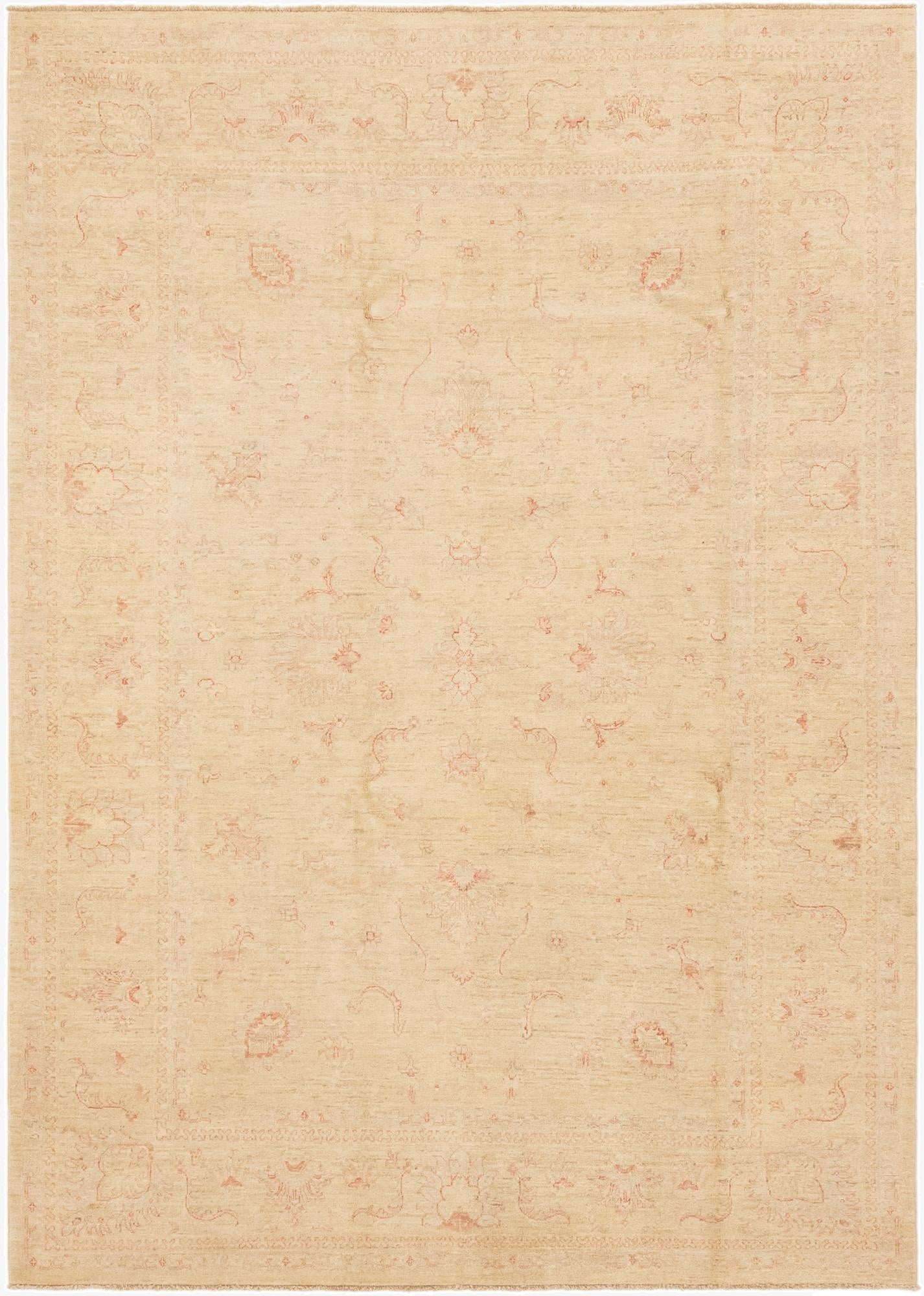 6' 9 x 9' 7  Hand Knotted Peshawar Ziegler Rug