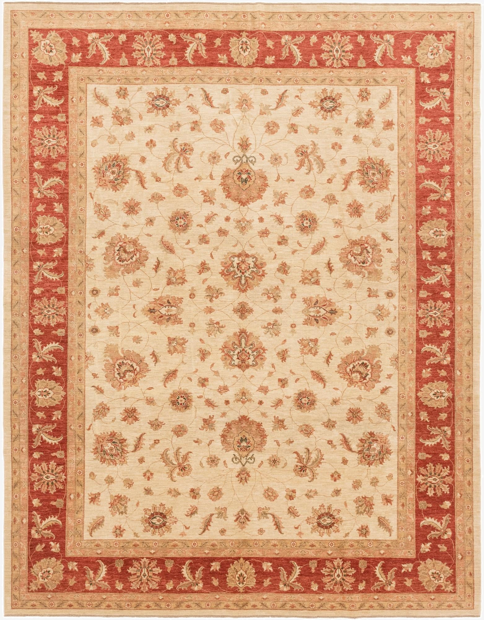 10' x 12' 9  Hand Knotted Peshawar Ziegler Rug