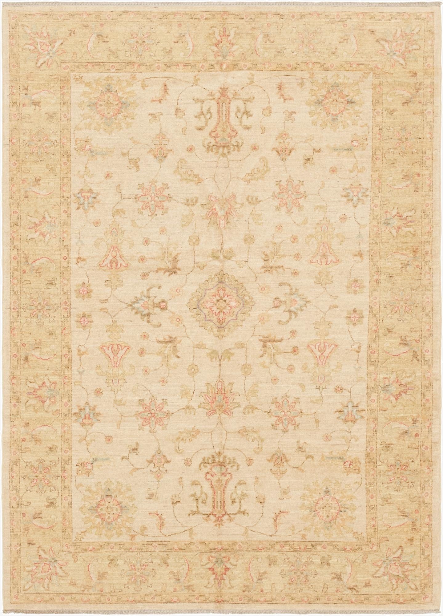 5' 8 x 7' 10  Hand Knotted Peshawar Ziegler Rug