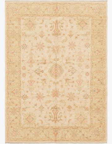 5' 8 x 7' 10 Hand Knotted Peshawar Ziegler Rug