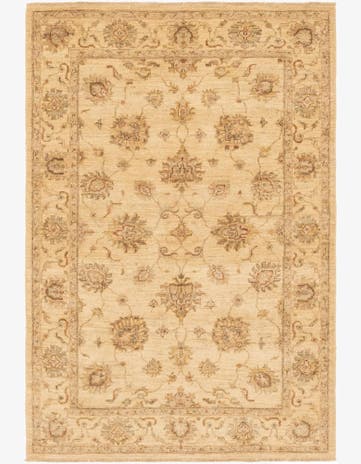 4' 1 x 6' Hand Knotted Peshawar Ziegler Rug