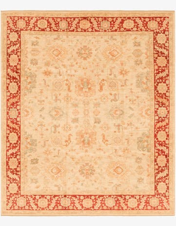 8' 2 x 9' 9 Hand Knotted Peshawar Ziegler Rug