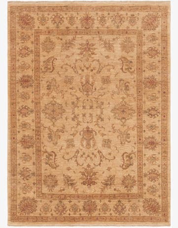 5' 7 x 7' 9 Hand Knotted Peshawar Ziegler Rug