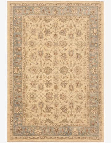 5' 8 x 8' 2 Hand Knotted Peshawar Ziegler Rug