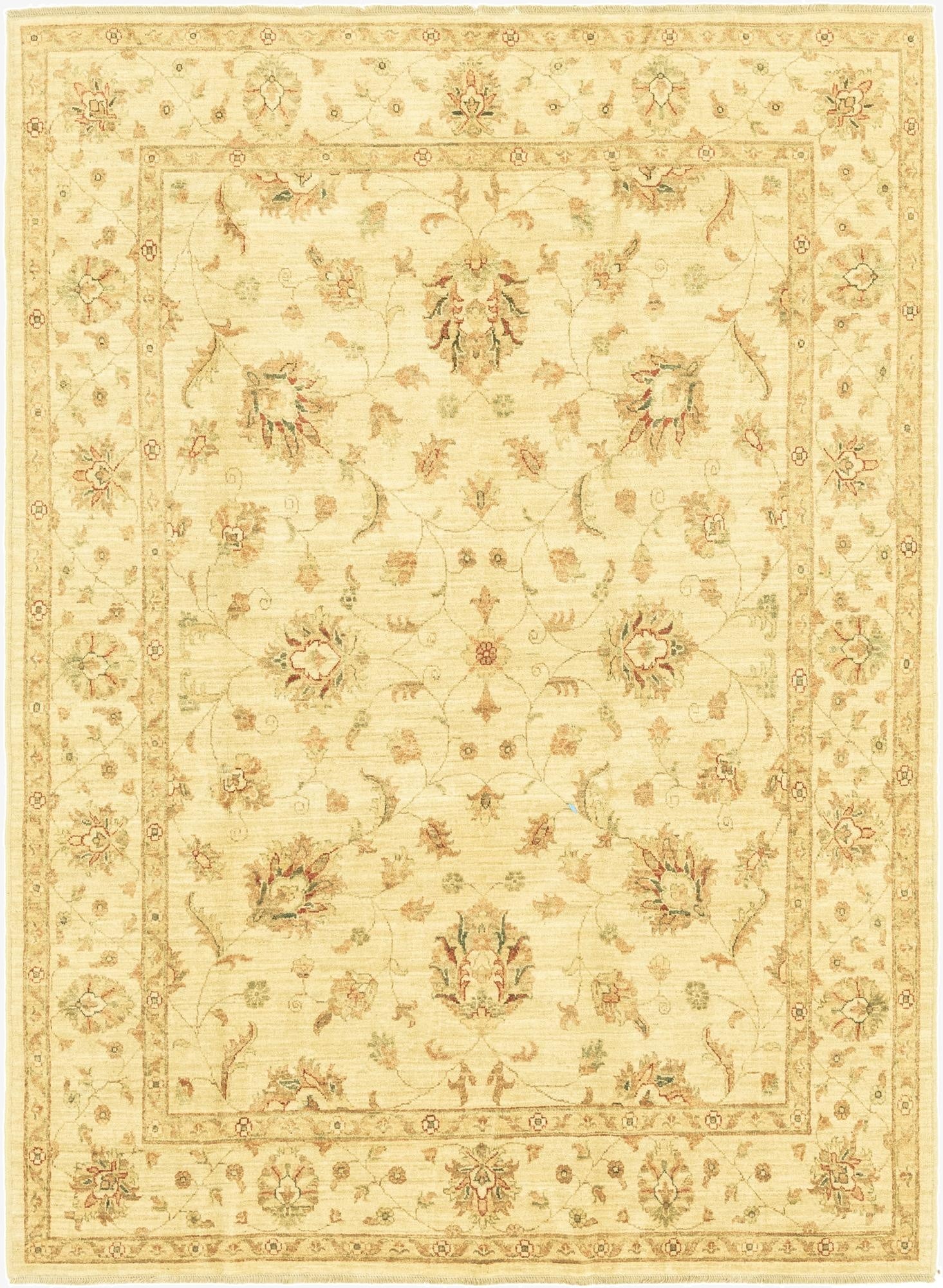 6' 6 x 9'  Hand Knotted Peshawar Ziegler Rug