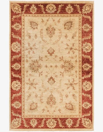 3' 3 x 5' 2 Hand Knotted Peshawar Ziegler Rug