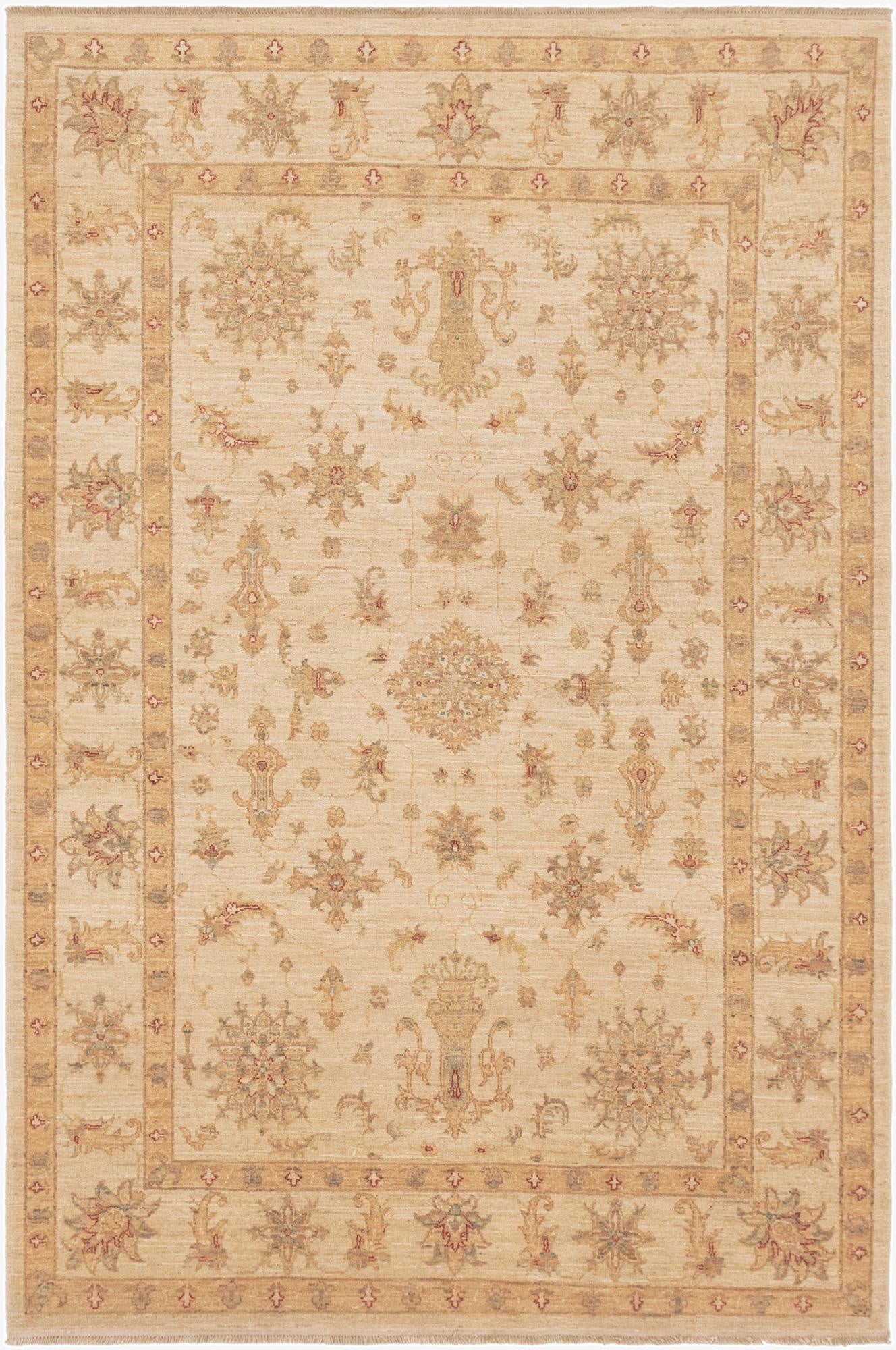 5' 8 x 8' 6  Hand Knotted Peshawar Ziegler Rug
