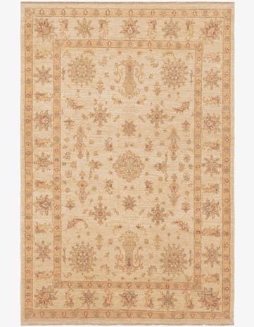5' 8 x 8' 6 Hand Knotted Peshawar Ziegler Rug