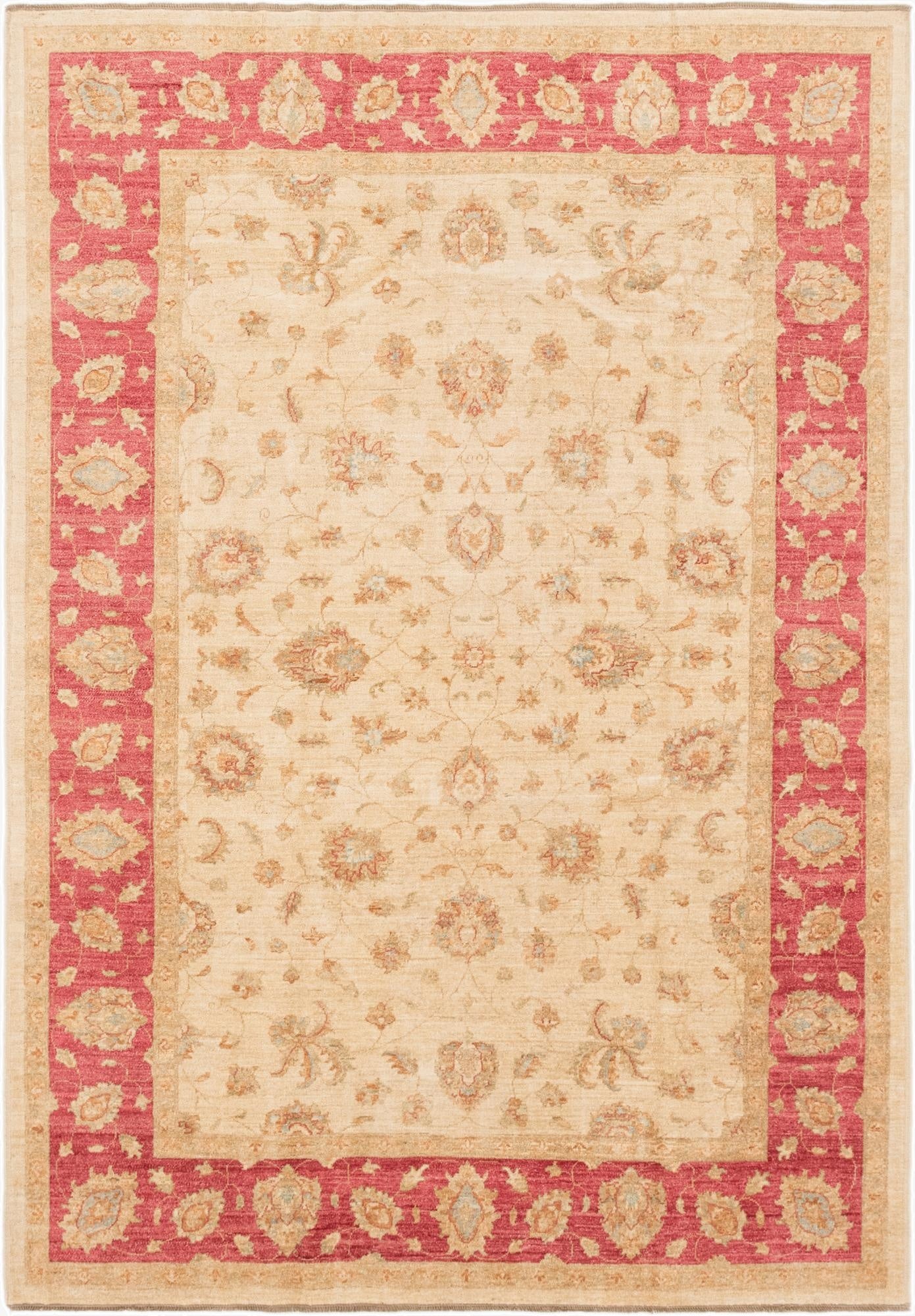 6' 8 x 9' 9  Hand Knotted Peshawar Ziegler Rug