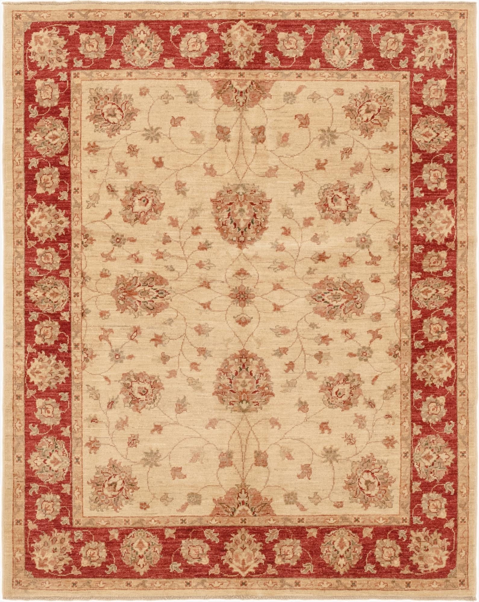 5' 2 x 6' 4  Hand Knotted Peshawar Ziegler Rug