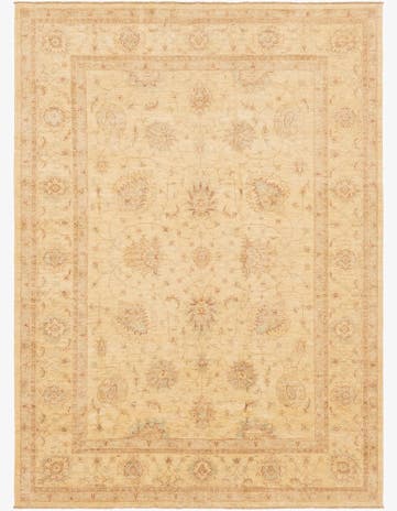 7' x 9' 3 Hand Knotted Peshawar Ziegler Rug