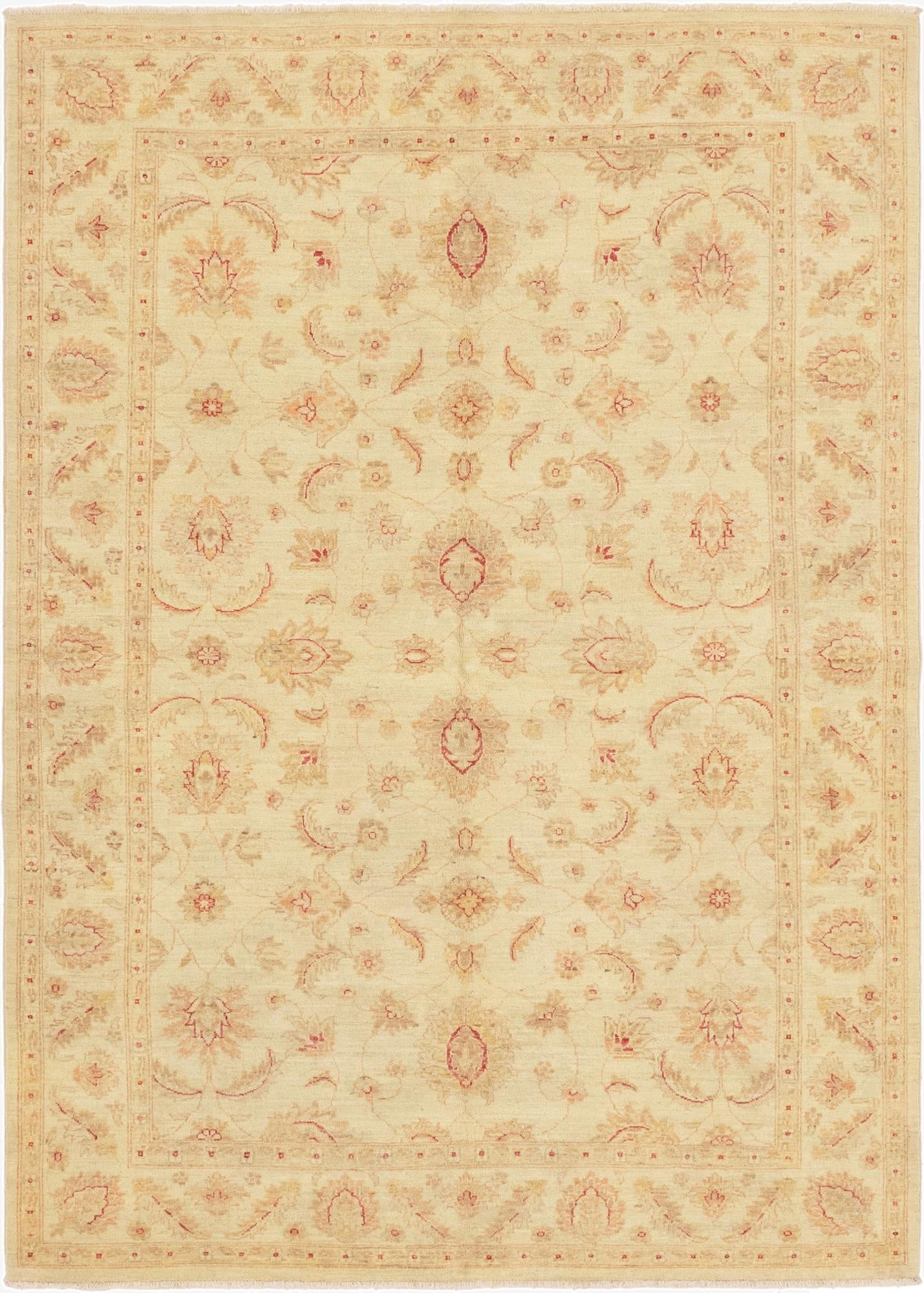 5' 6 x 7' 8  Hand Knotted Peshawar Ziegler Rug