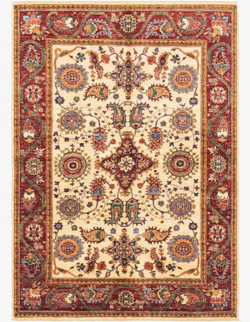 5' 6 x 7' 10 Hand Knotted Peshawar Ziegler Rug