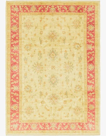 6' 8 x 9' 7 Hand Knotted Peshawar Ziegler Rug