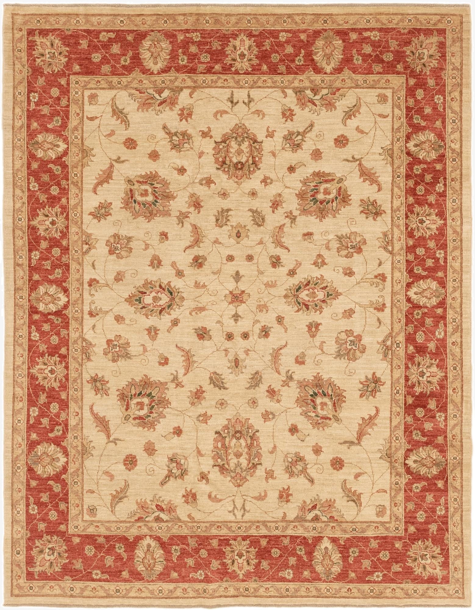 6' 3 x 8' 3  Hand Knotted Peshawar Ziegler Rug
