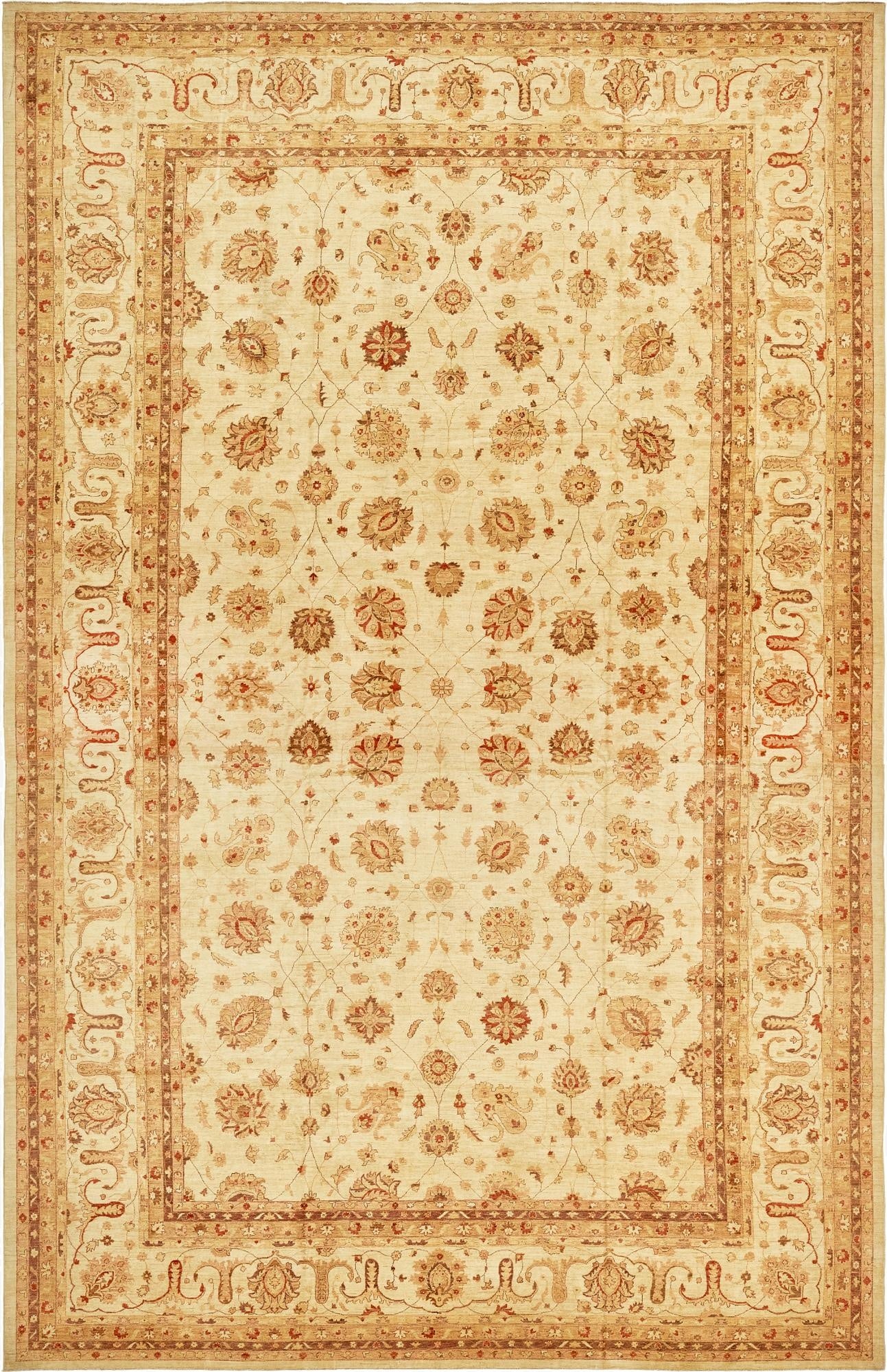 15' 1 x 23' 8  Hand Knotted Peshawar Ziegler Oriental Rug