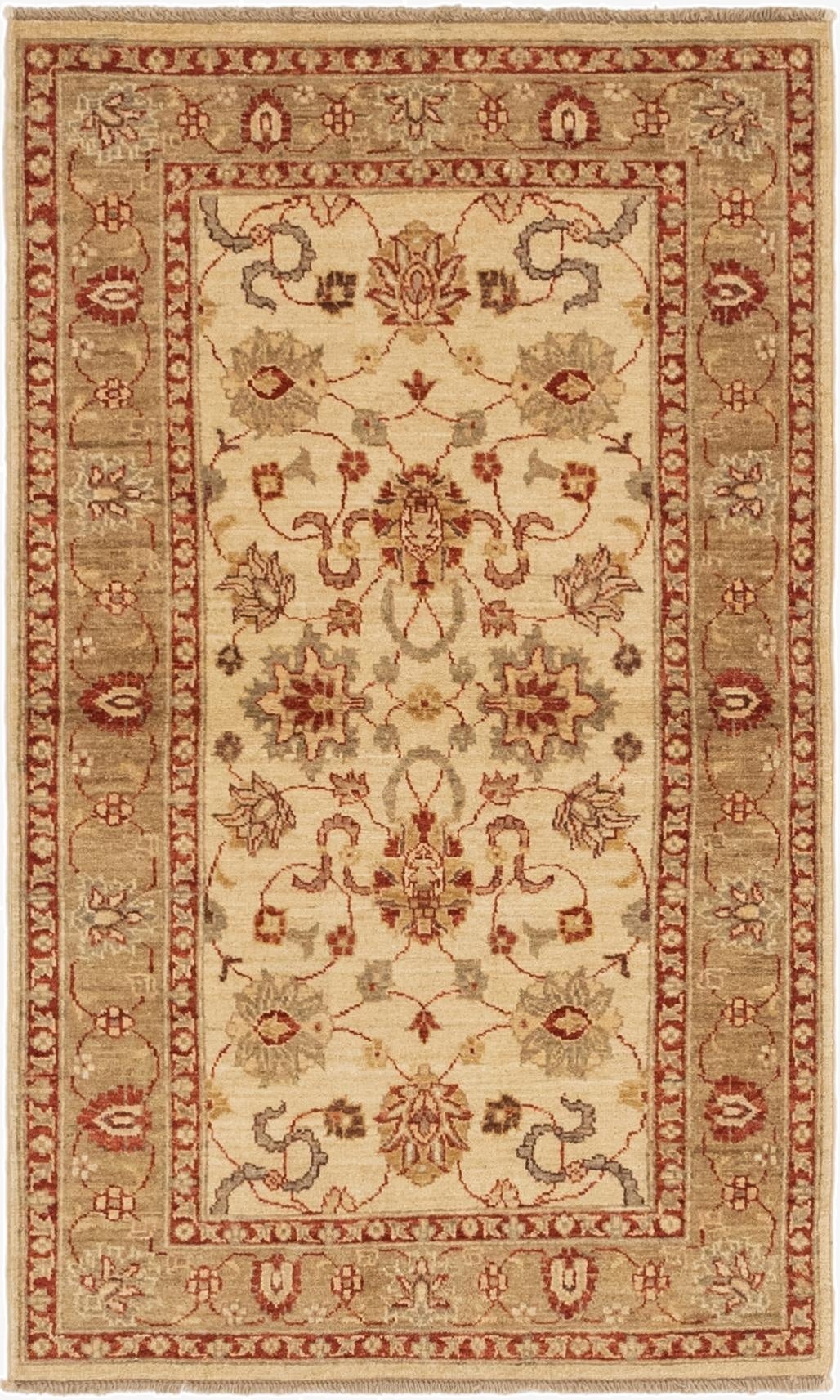 2' 11 x 4' 11  Hand Knotted Peshawar Ziegler Rug