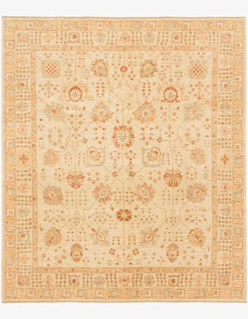 8' 4 x 9' 9 Hand Knotted Peshawar Ziegler Rug