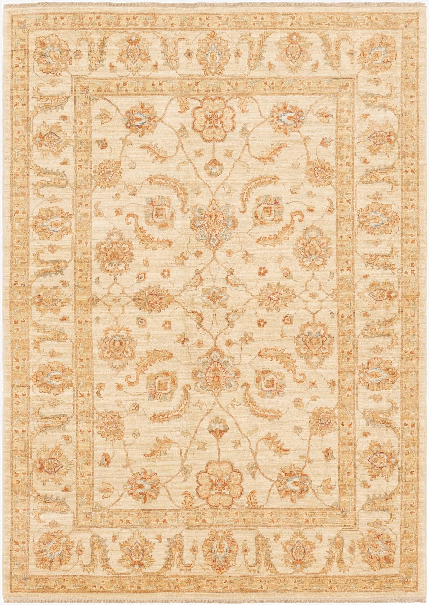 5' 9 x 8' 2  Hand Knotted Peshawar Ziegler Rug