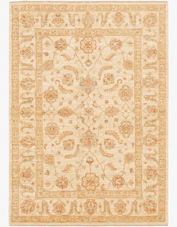 5' 9 x 8' 2 Hand Knotted Peshawar Ziegler Rug