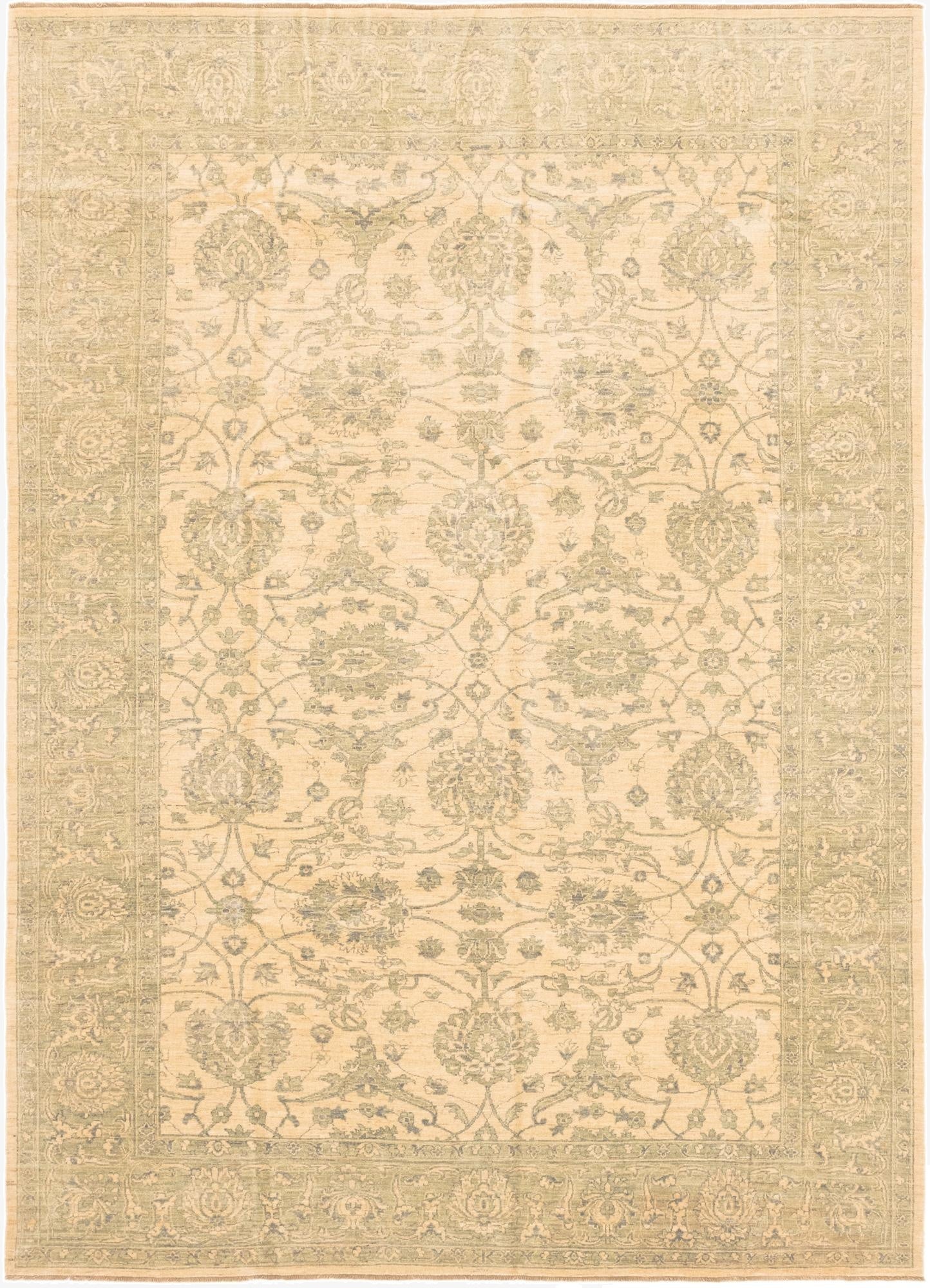 8' 4 x 11' 6  Hand Knotted Peshawar Ziegler Rug