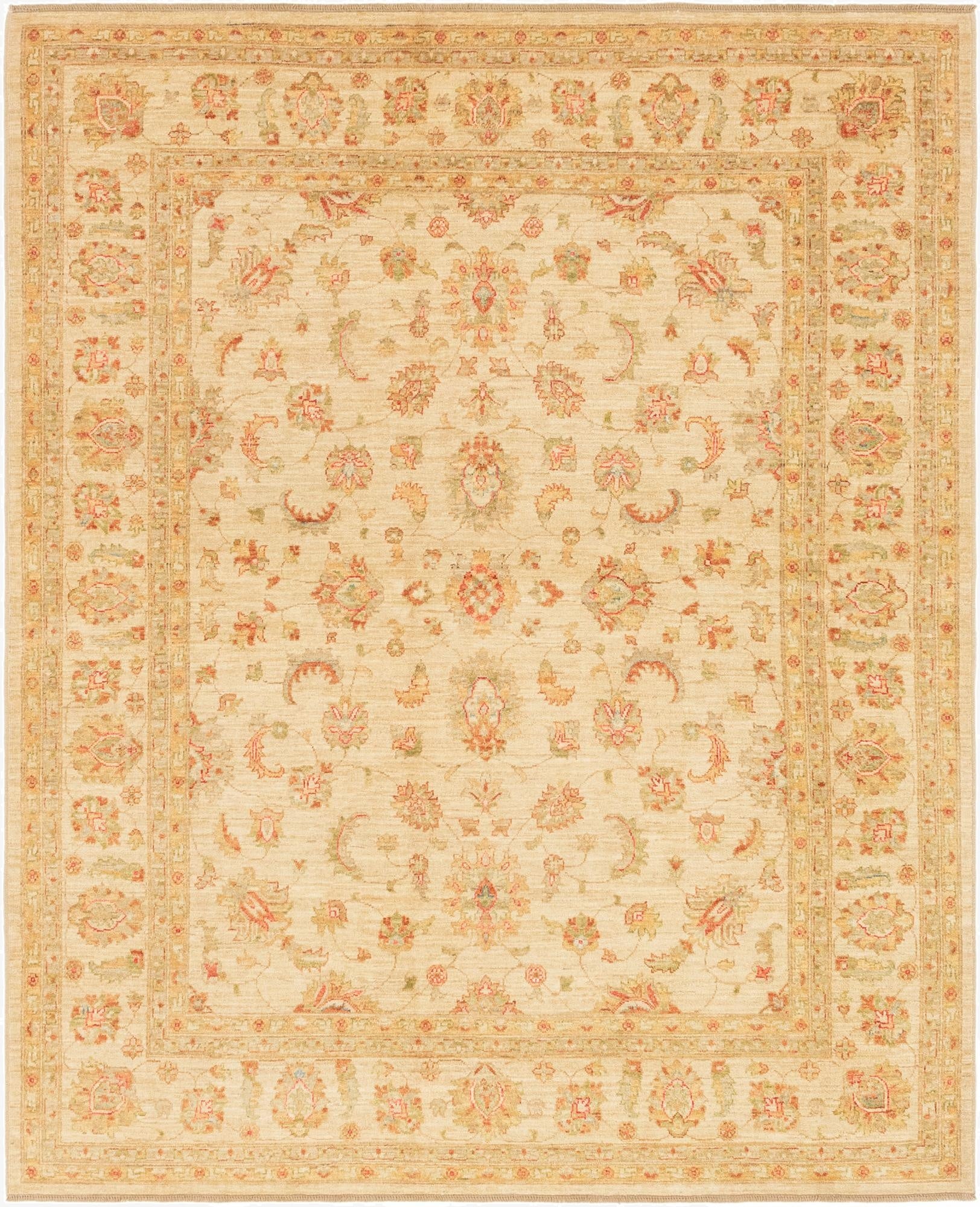 6' 8 x 8' 3  Hand Knotted Peshawar Ziegler Rug