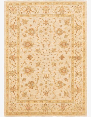 5' 8 x 8' Hand Knotted Peshawar Ziegler Rug