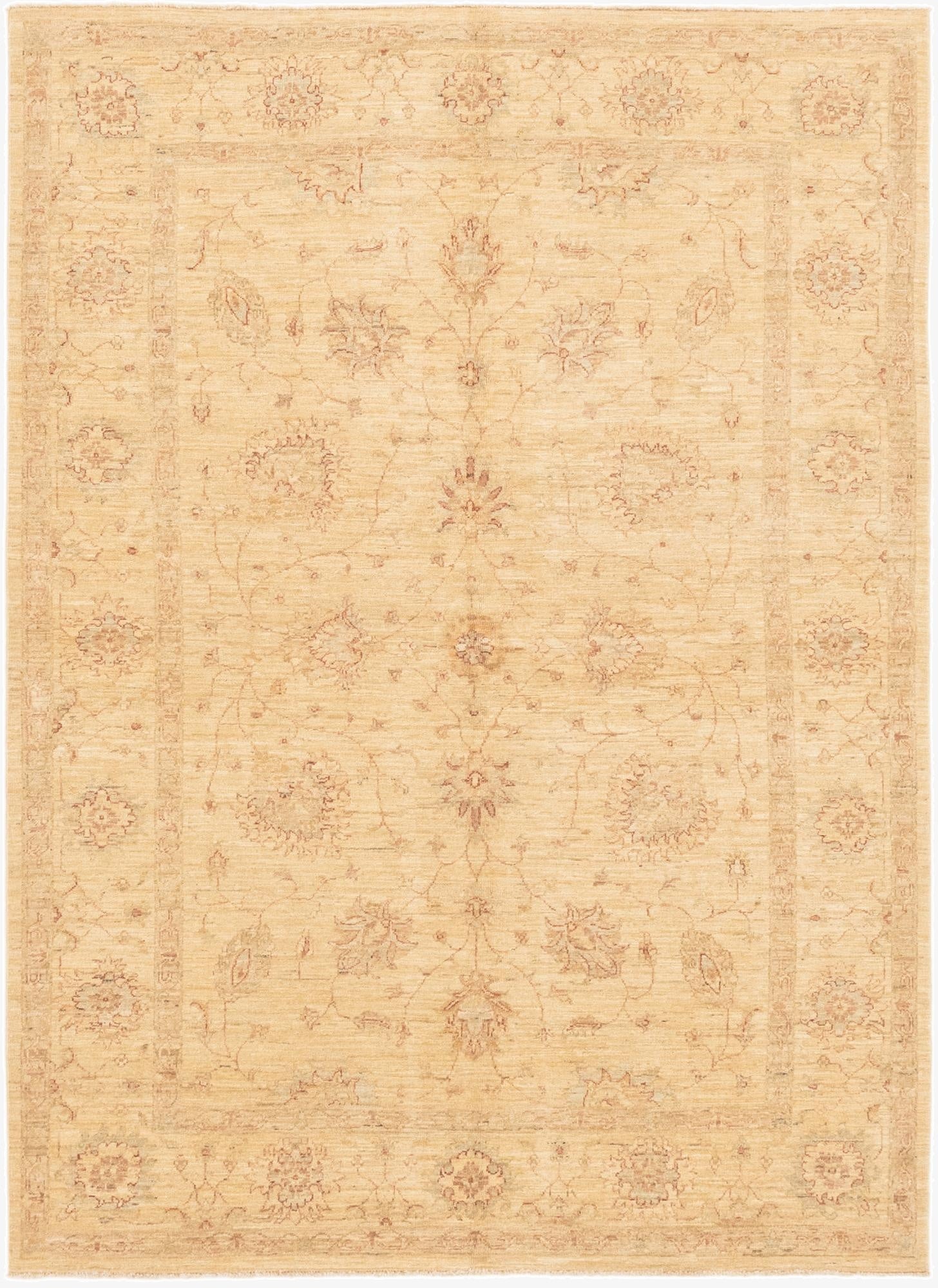 5' 8 x 7' 11  Hand Knotted Peshawar Ziegler Rug