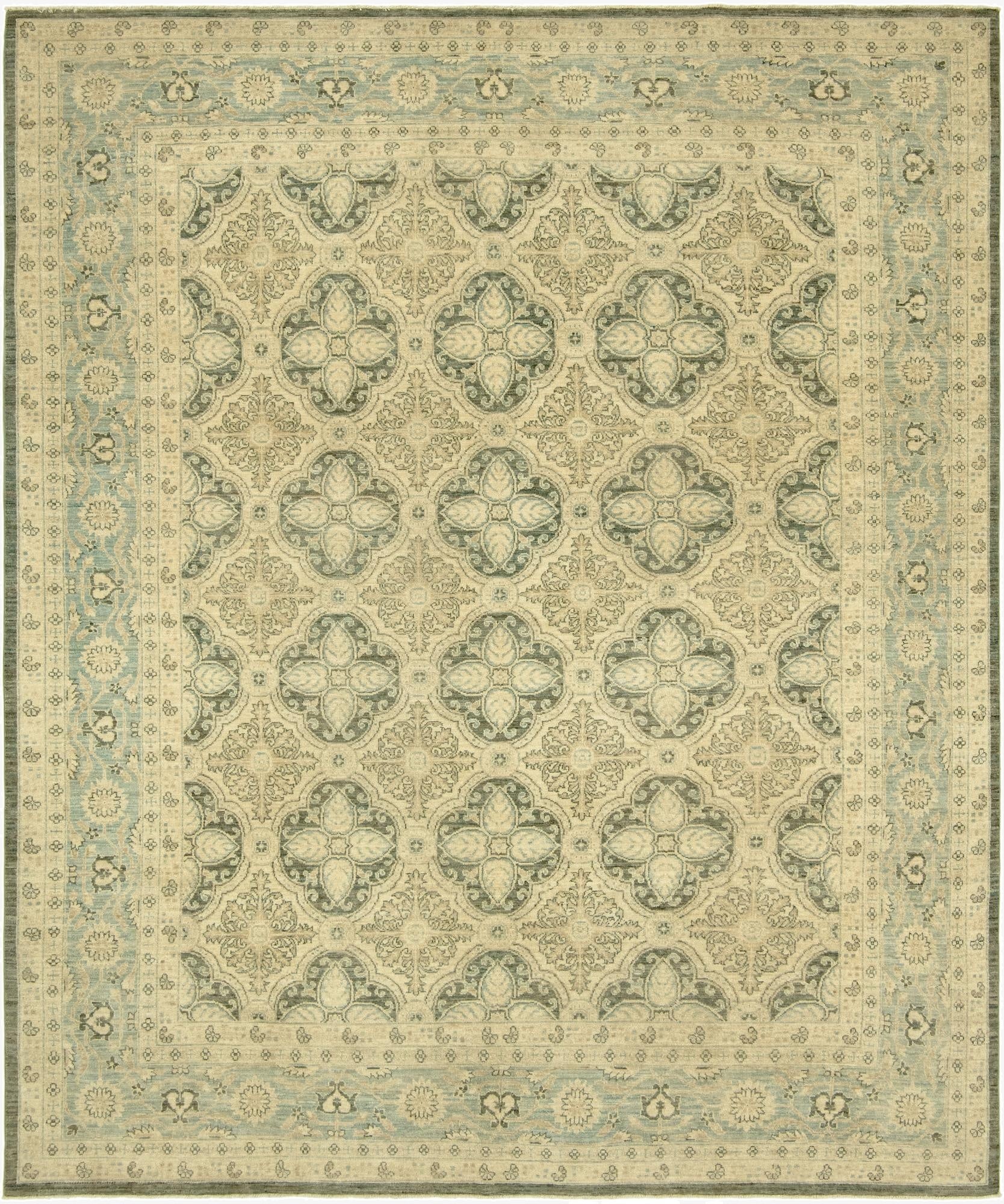 8' 8 x 10' 5  Hand Knotted Peshawar Ziegler Rug