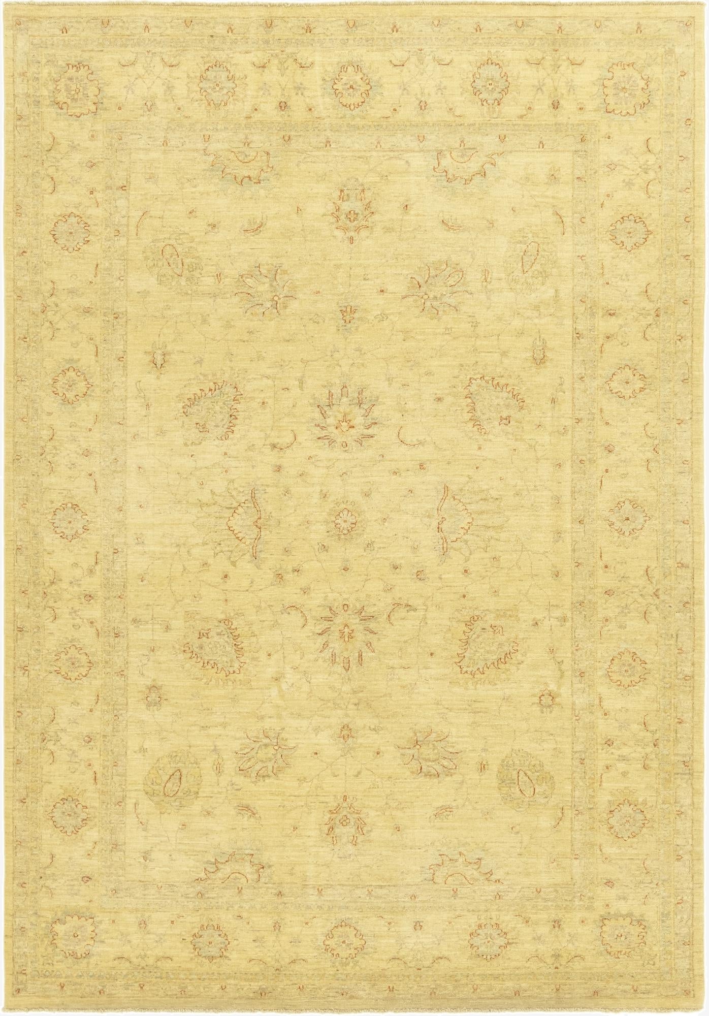 7' x 10' 1  Hand Knotted Peshawar Ziegler Rug