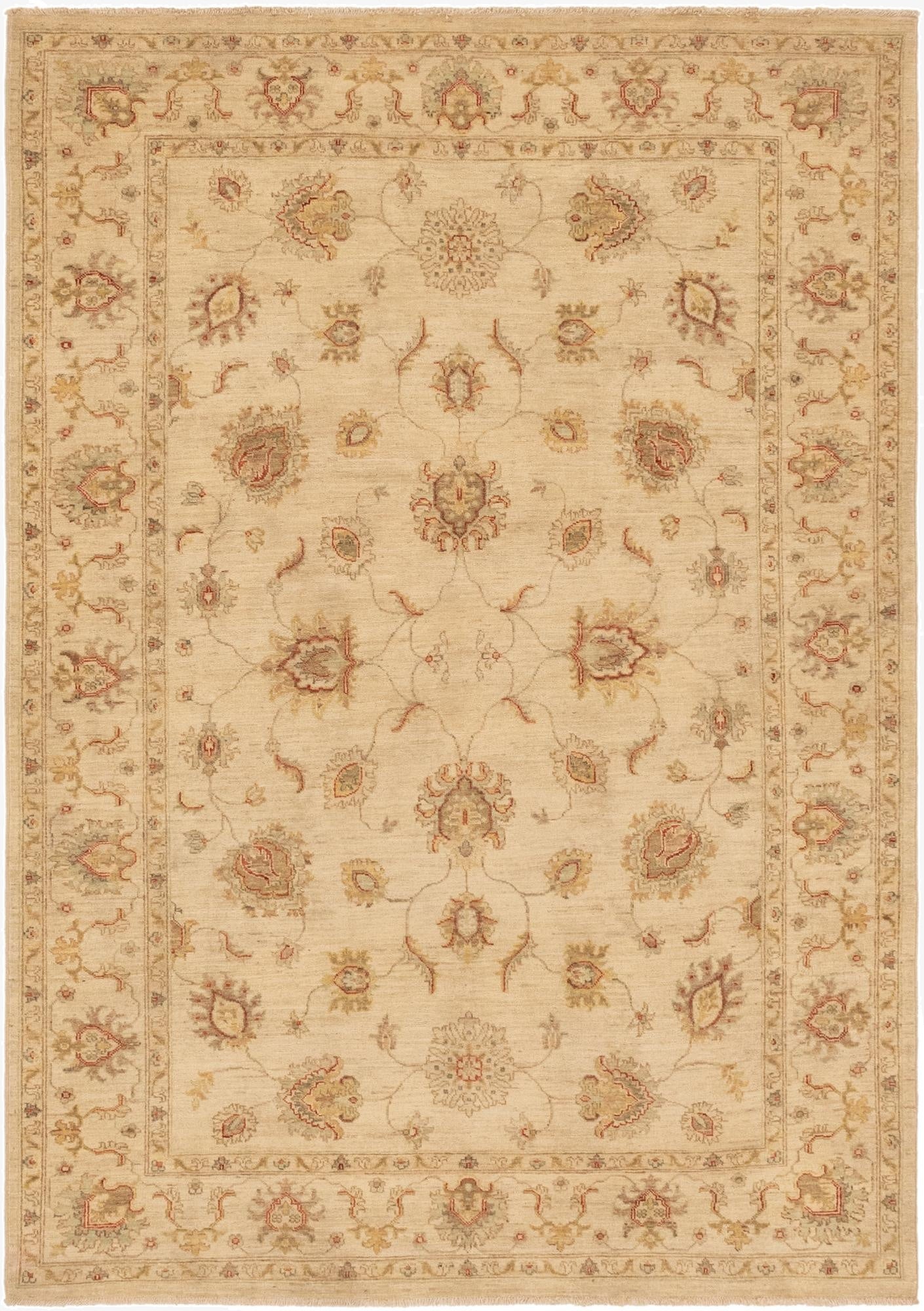 5' 6 x 7' 10  Hand Knotted Peshawar Ziegler Rug