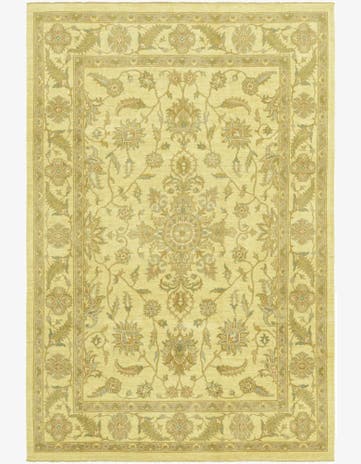 6' 7 x 10' Hand Knotted Peshawar Ziegler Rug