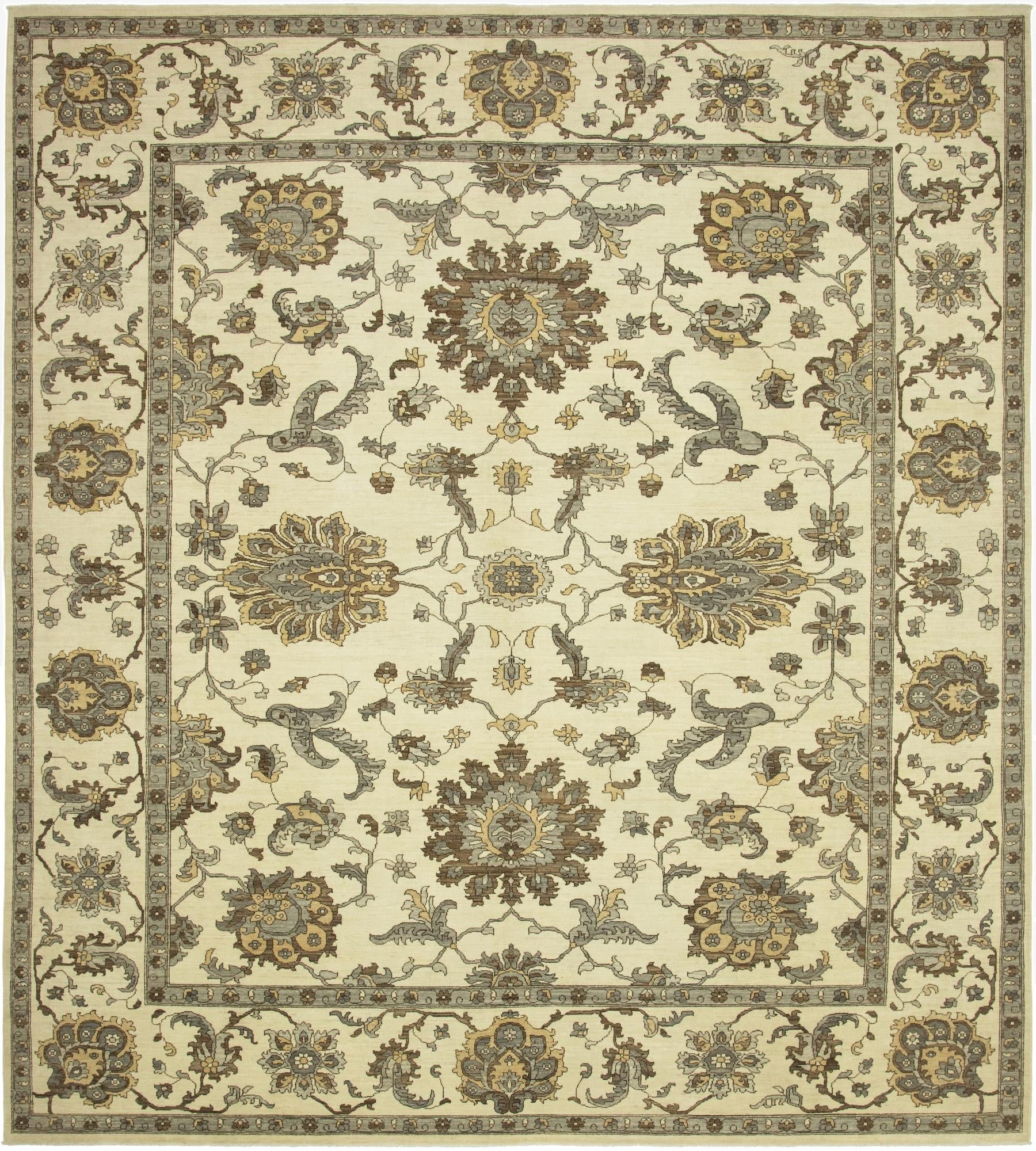 11' 6 x 13'  Hand Knotted Peshawar Ziegler Rug