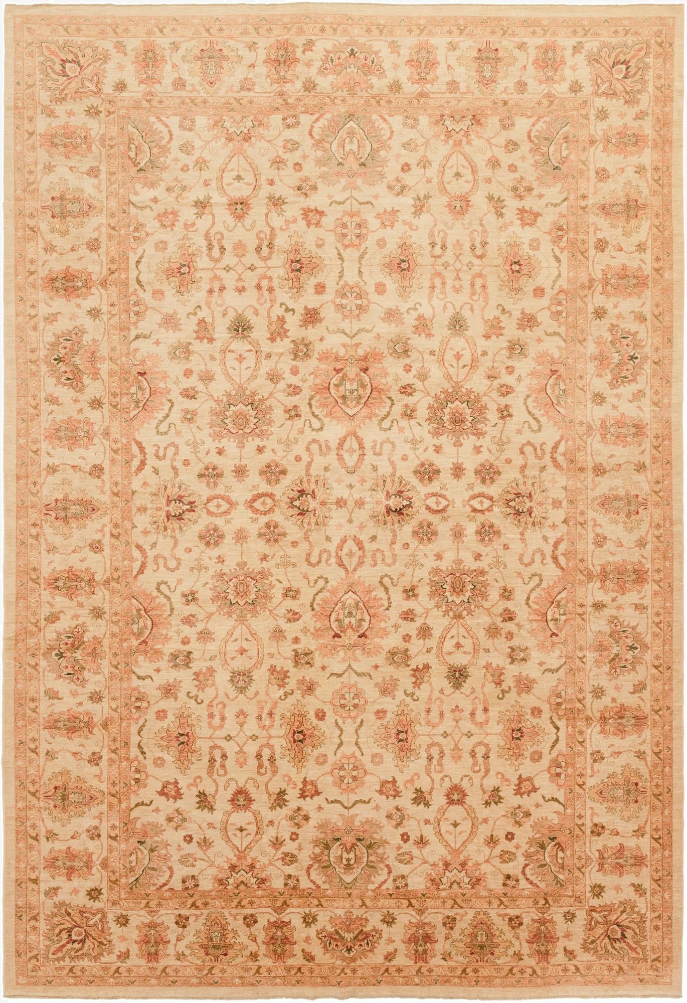 13' 2 x 19' 4  Hand Knotted Peshawar Ziegler Rug