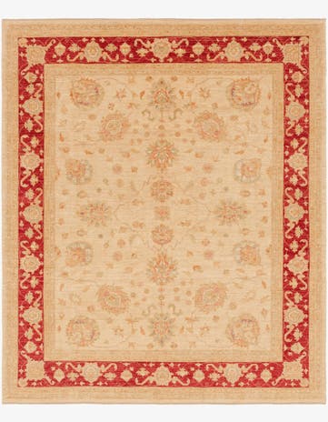 8' 2 x 9' 9 Hand Knotted Peshawar Ziegler Rug