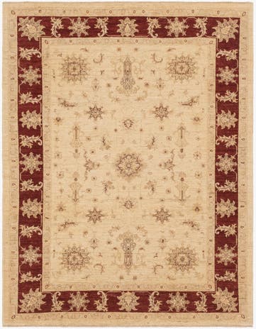 5' 8 x 7' 3 Hand Knotted Peshawar Ziegler Rug