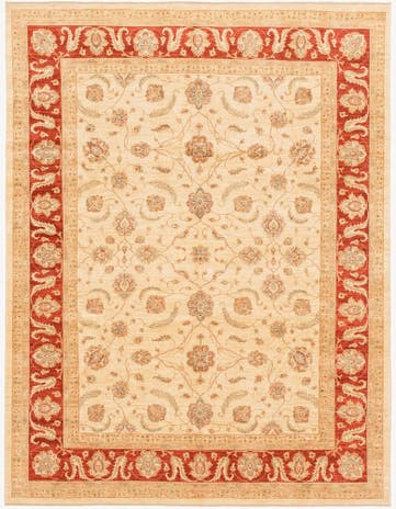 9' 10 x 12' 9 Hand Knotted Peshawar Ziegler Rug